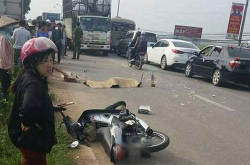 Hiện trường vụ tai nạn.