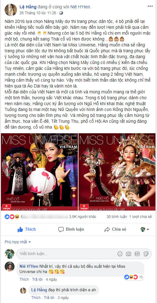 Lộ diện top 3 trang phục dân tộc cho H'Hen Niê tại Miss Universe 2018