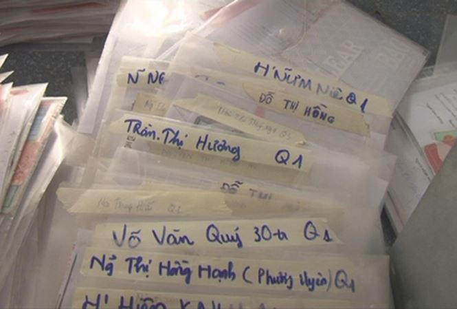 Hồ sơ cho người dân vay của nhóm Thịnh Ảnh do Công an Đắk Lắk cung cấp.