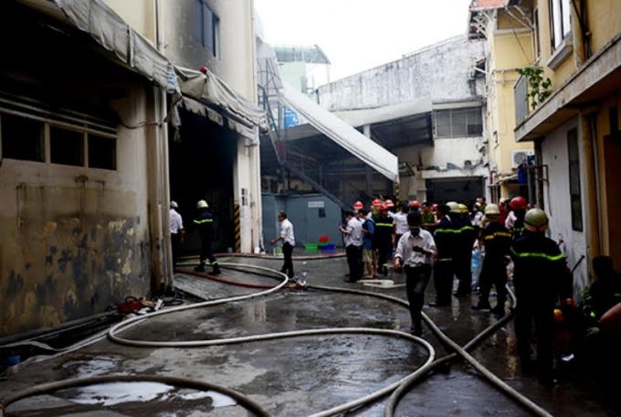 Hiện trường vụ hỏa hoạn.