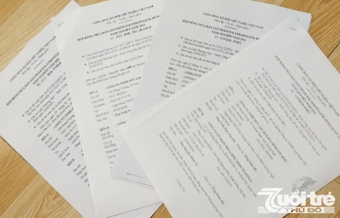 Hợp đồng công ty CP lọc hóa dầu Bình Sơn ký với các đối tác.