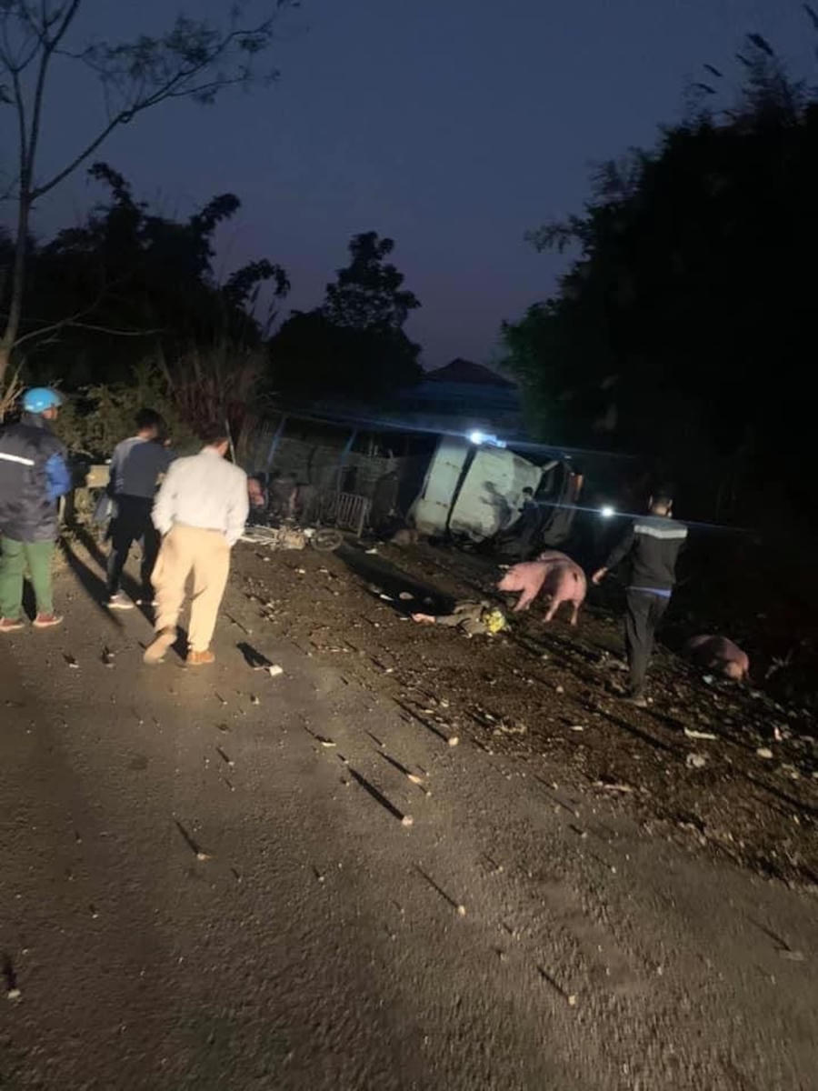 Hiện trường vụ tai nạn.