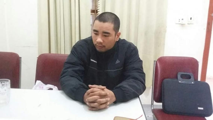 Đối tượng Việt tại cơ quan điều tra.