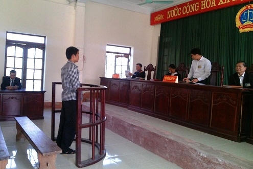 Bị cáo Thao trước vành móng ngựa.