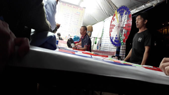 Sòng bạc trước ngày bị triệt phá.