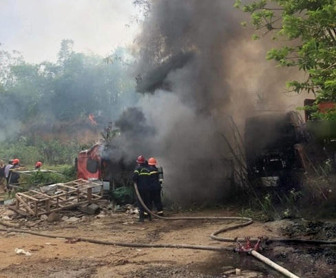 Hiện trường vụ cháy.