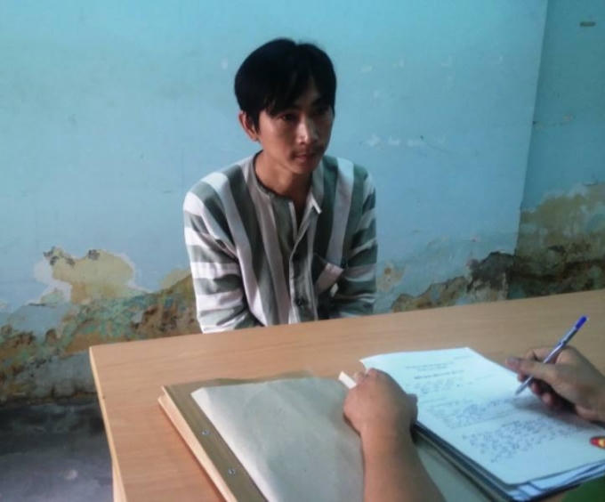 Võ Ái Quốc tại cơ quan điều tra.