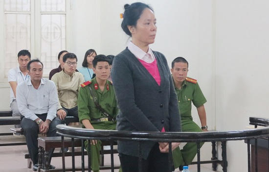 Bị cáo Phan Thúy Mai tại phiên tòa sơ thẩm.