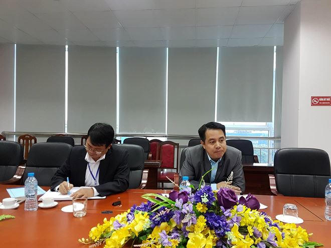 Ông Nguyễn Thế Giang – Phó Giám đốc Sở Tài nguyên Môi trường (TNMT) tỉnh Thái Nguyên trong buổi làm việc với PV Báo PLVN.