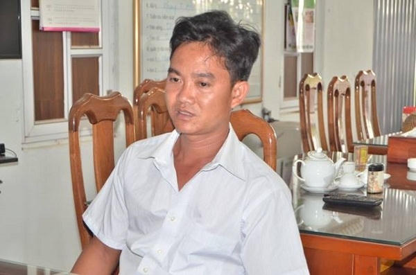Tài xế Nguyễn Văn Văn tại cơ quan điều tra. Ảnh cơ quan chức năng cung cấp.