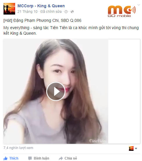 Hình ảnh bài dự thi tài năng King &amp; Queen của Phương Chi.