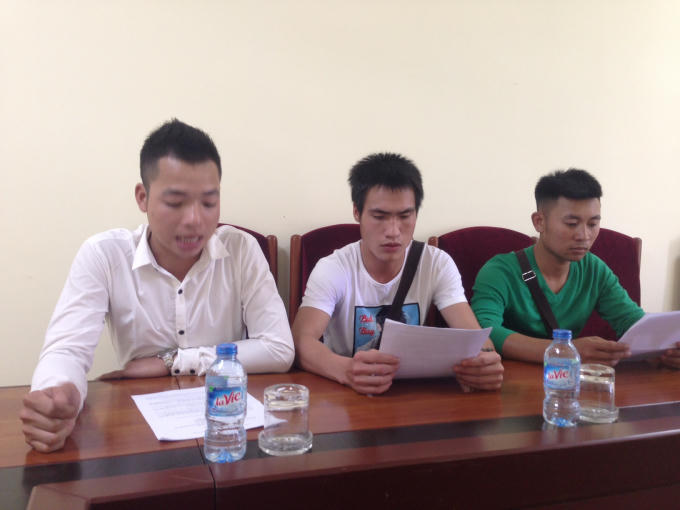 Các thực tập sinh bức xúc vì không biết lý do mình bị về nước trước thời hạn.