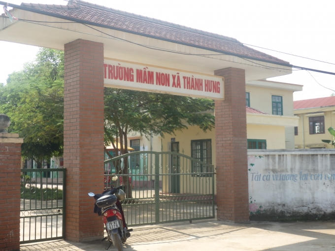 Trường mầm non xã Thành Hưng ngày 17/10 rất có ít học sinh đến lớp.
