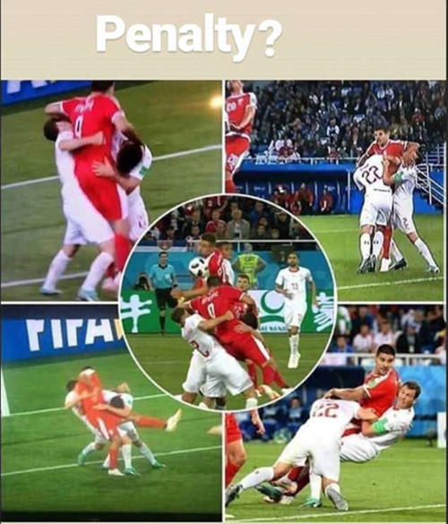 Đây là pha bóng mà LĐBĐ Serbia cáo buộc FIFA đã “ăn cướp” khi không sử dụng VAR:ảnh CHỤP MÀN HÌNH.
