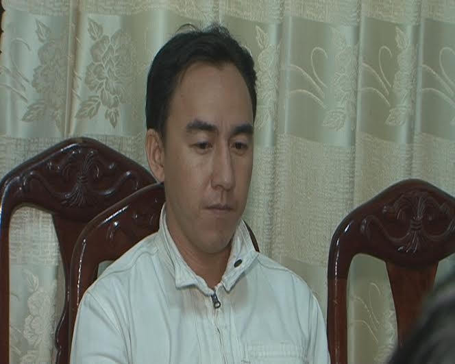 Đối tượng Nguyễn Thanh Kiệt tại cơ quan công an.