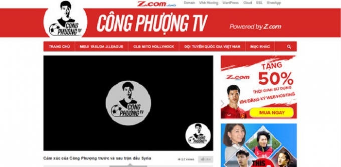 Kênh truyền hình của Công Phượng.