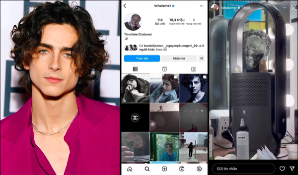 Diễn viên tài tử điện ảnh nổi tiếng Timothee Chalamet của bộ phim Call me by your name - bộ phim đạt giải Oscar năm 2018, giải uỷ ban quốc gia phê bình điện ảnh Mỹ, Viện hàn lâm quốc gia Anh đã post U ULTTY CR021 lên Instagram 18,4 triệu người theo dõi.