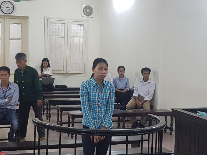 Bị cáo Trang tại tòa.