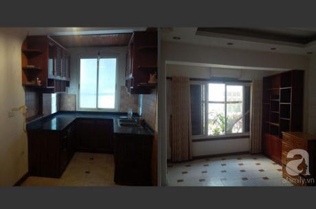 H&igrave;nh ảnh hiện trạng tủ bếp v&agrave; ph&ograve;ng ngủ ch&iacute;nh.