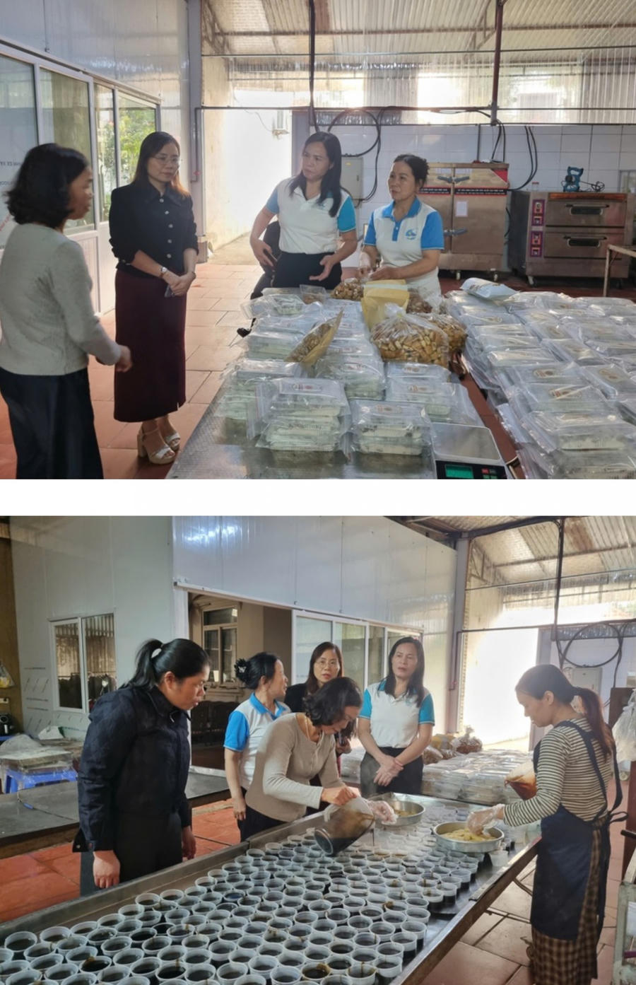 Vừa qua, Hội Liên hiệp Phụ nữ (LHPN) xã Sóc Sơn đã đến thăm mô hình sản xuất bánh chả, chè lam, kẹo lạc của chị Nông Thị Tiếp tại thôn Dược Thượng