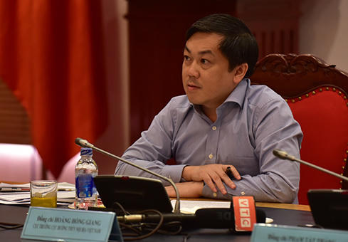 Ông Hoàng Hồng Giang, Cục trưởng Cục Đường thủy nội địa phát biểu tại tọa đàm.