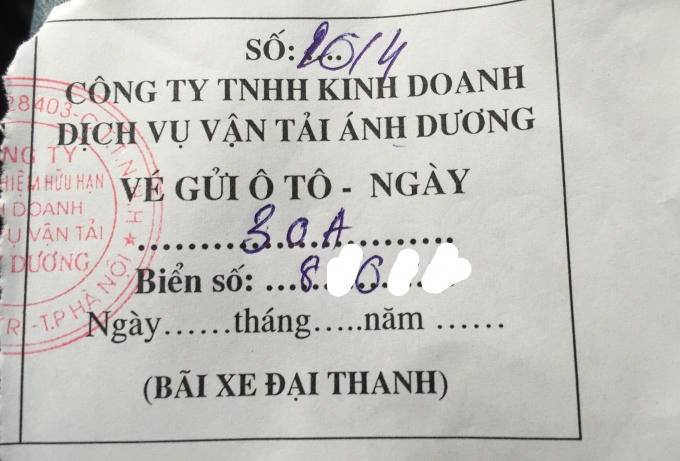Vé xe Công ty TNHH kinh doanh dịch vụ một thành viên vận tải Ánh Dương phát hành.