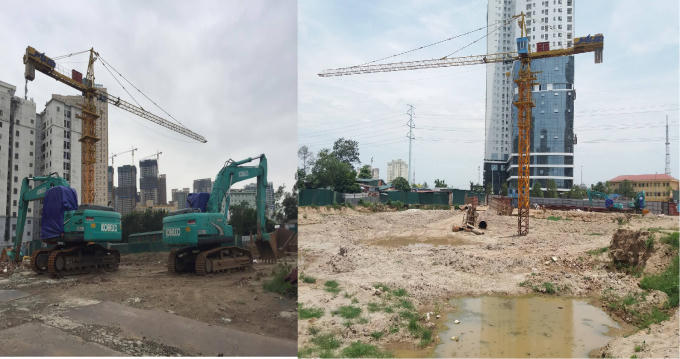 Trước đó, dù chưa có giấy phép xây dựng nhưng chủ đầu tư dự án đã đưa máy móc vào thi công.