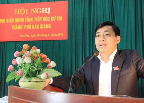 Thời điểm sai phạm xảy ra, ông Dương Văn Thái là Chủ tịch UBND TP. Bắc Giang và sau đó được thăng lên làm Phó chủ tịch UBND tỉnh Bắc Giang. (ảnh: Cổng TTĐT Bắc Giang).