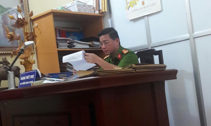  Ông Hoàng Thiết Thực, Phó trưởng Công an huyện Bắc Quang.