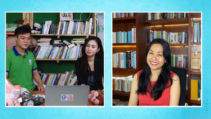 Phần giao lưu trực tuyến của chị Trần Uyên Phương trong chương trình.