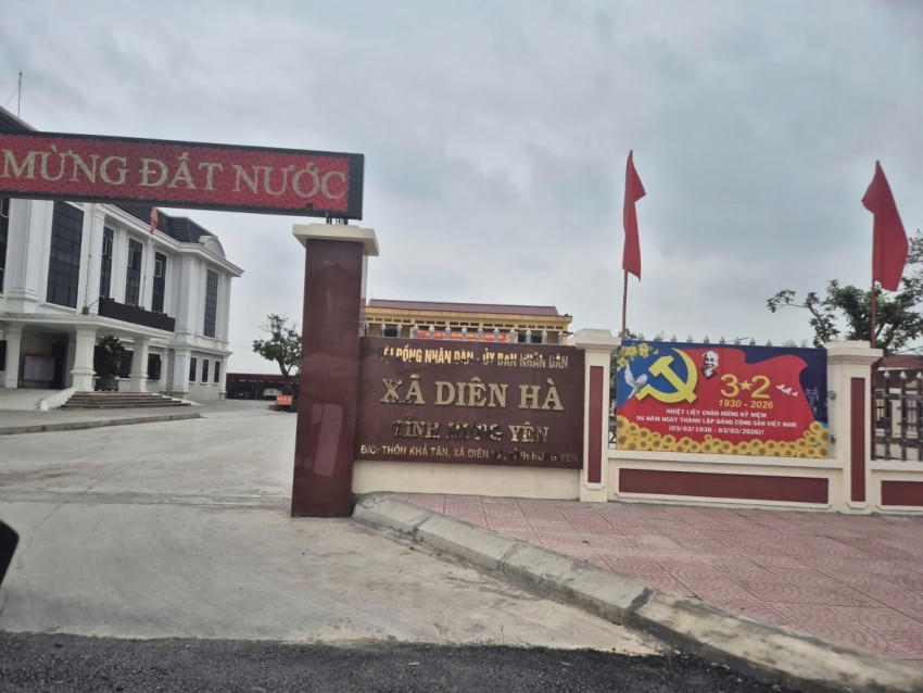 Trụ sở UBND xã Diên Hà, tỉnh Hưng Yên.