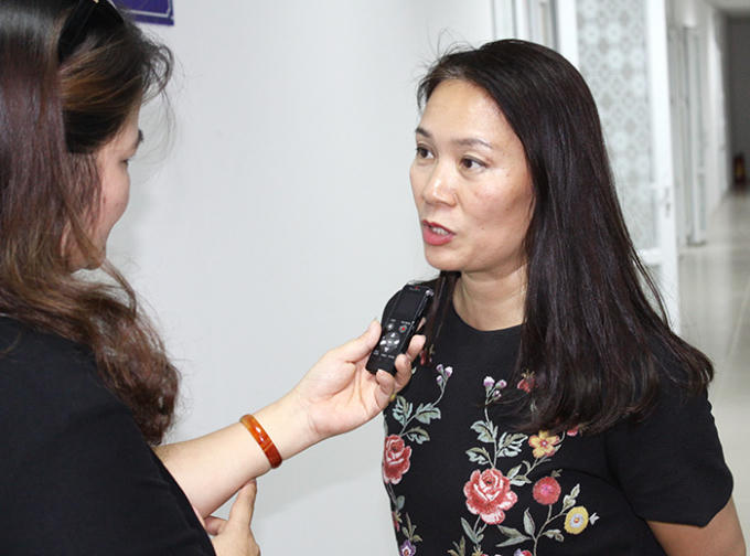 PV trao đổi với Nhà báo Tạ Bích Loan – Chủ tịch Liên chi hội Nhà báo Đài Truyền hình Việt Nam vào chiều 14/6.