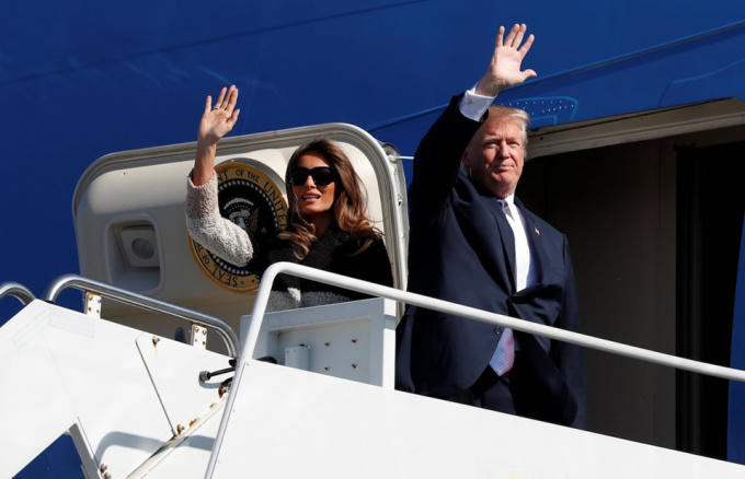 Ch&ugrave;m ảnh Tổng thống Trump trong chuyến c&ocirc;ng du ch&acirc;u &Aacute; đầu ti&ecirc;n