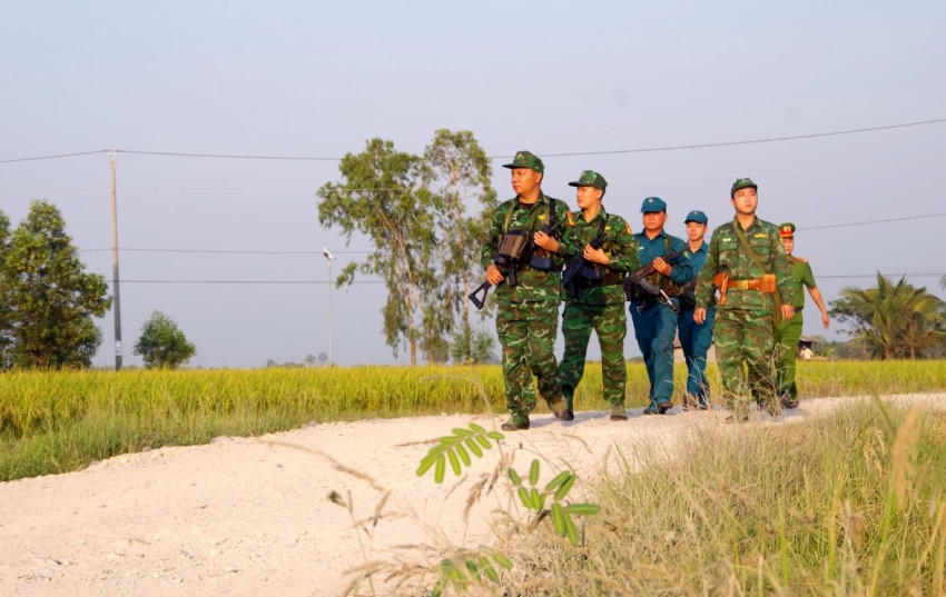 Biên phòng Cửa khẩu Mỹ Quý Tây chủ trì, phối hợp các lực lượng tuần tra kiểm soát bảo vệ biên giới