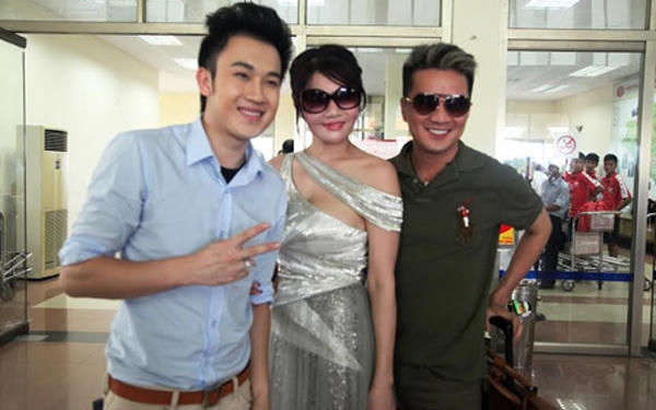Ca sĩ Đàm Vĩnh Hưng, Dương Triệu Vũ và nữ đại gia Hà Tĩnh có mối quan hệ thân thiết (Ảnh: Ngọc Mẫn)