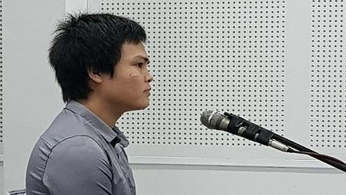 Bị cáo Linh tại toà.
