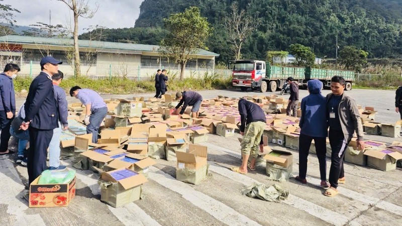 Hàng hóa bị Cục Hải quan thu giữ (Ảnh: Cục Hải quan).