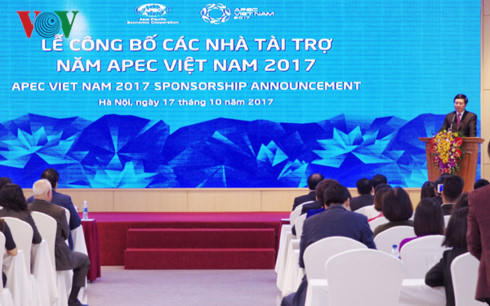 Lễ công bố các nhà tài trợ năm APEC 2017. Ảnh VOV