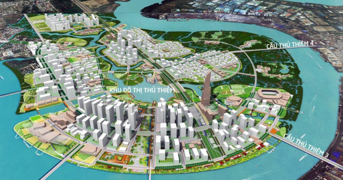 TP.HCM sẽ xây thêm cầu Thủ Thiêm 4 nối quận 7 sang quận 2. (Ảnh: Internet)