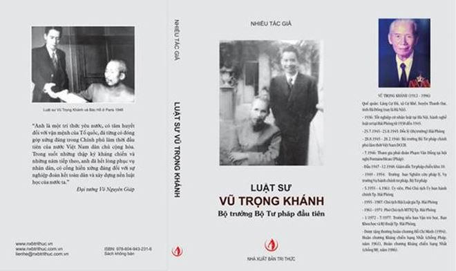 Một trang trong cuốn sách "Luật sư Vũ Trọng Khánh - Bộ trưởng Bộ Tư pháp đầu tiên".
