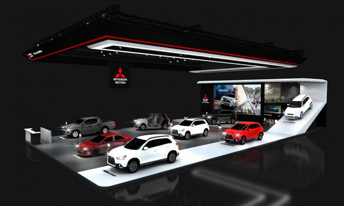 Gian trưng bày tất cả các mẫu xe của MMV tai VMS 2018