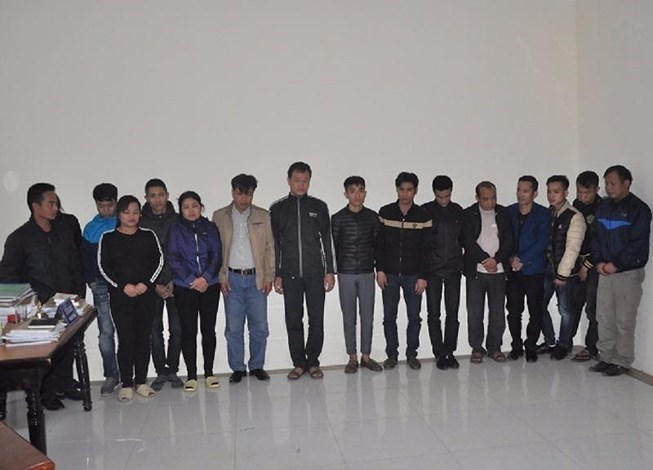 Các đối tượng bị bắt giữ.