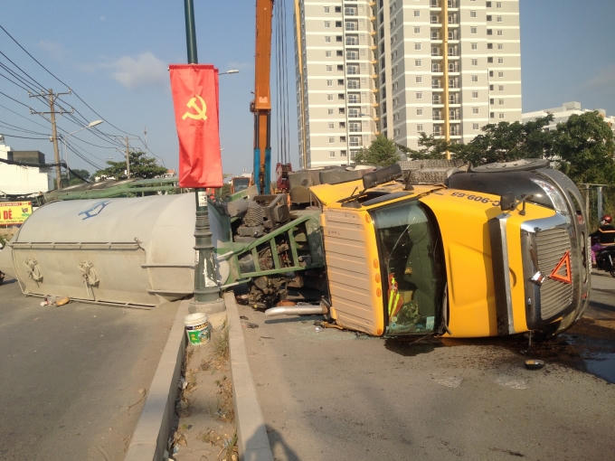 Hiện trường xảy ra tai nạn.