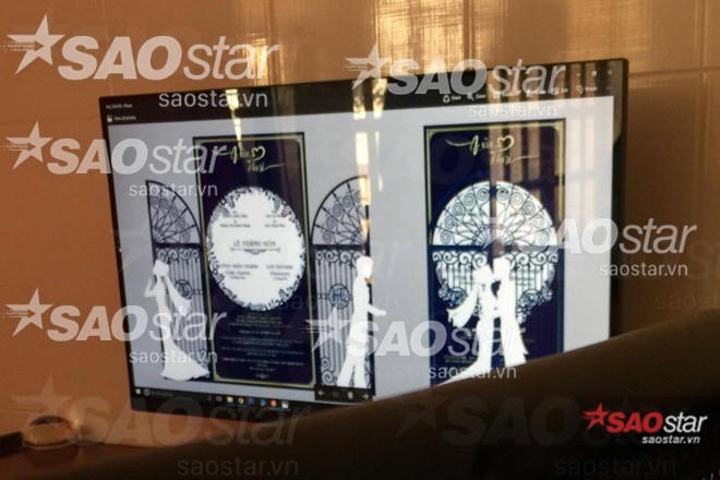 Hình ảnh thiệp cưới của Hari Won và Trấn Thành bị rò rỉ.