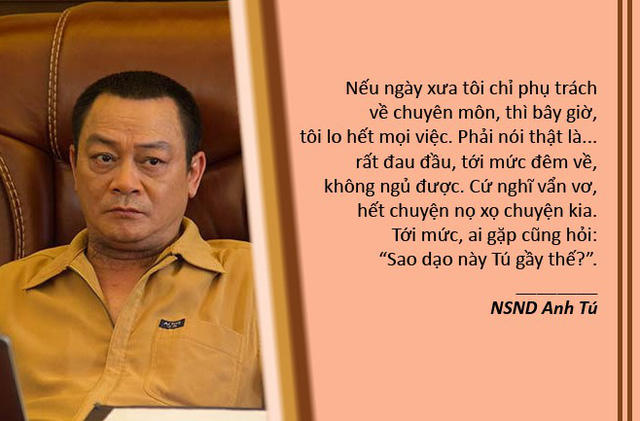 NSND Anh Tú sụt cân, mất ngủ từ ngày điều hành Nhà hát Kịch Việt Nam