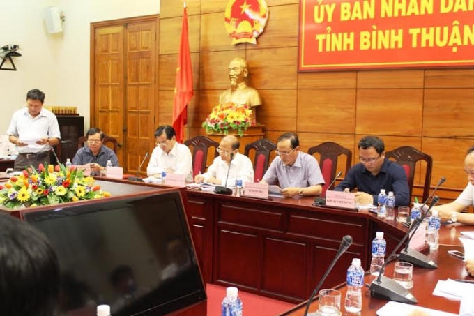 Buổi làm việc giữa Bộ GTVT và cơ quan chức năng tỉnh Bình Thuận.