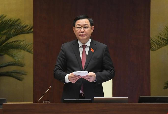 Chủ tịch Quốc hội Vương Đình Huệ phát biểu.