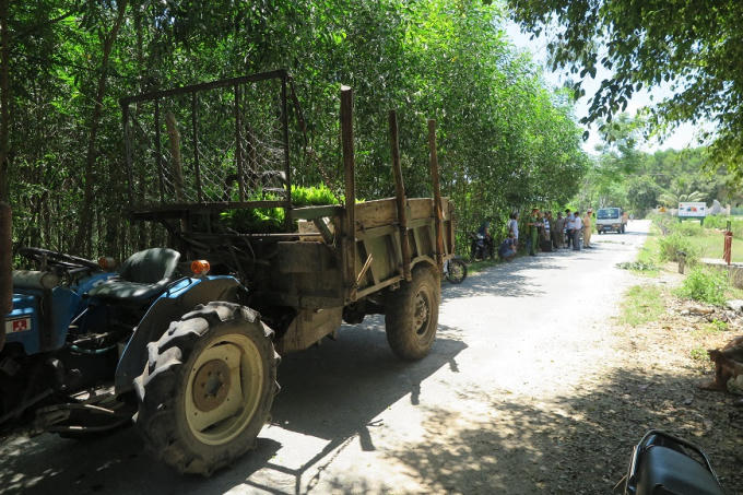 Hiện trường vụ tai nạn khiến ông Giá tử vong. Ảnh: CAQNg.