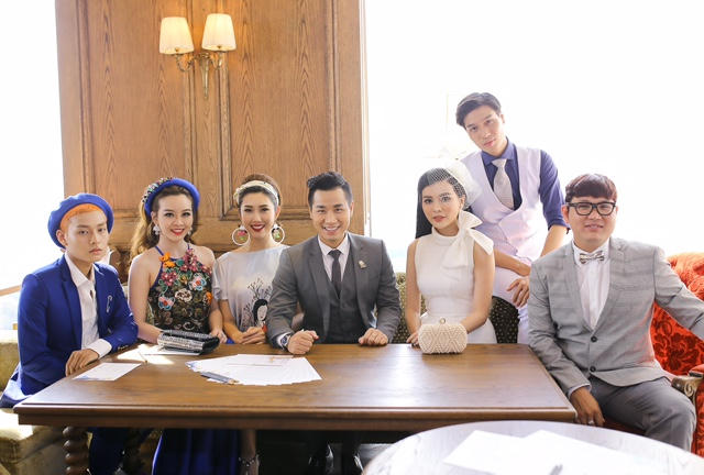 Nguyên Khang lịch lãm sánh đôi bên hoa hậu Trúc Diễm