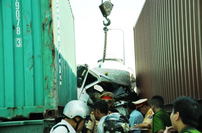 Hiện trường vụ tai nạn.